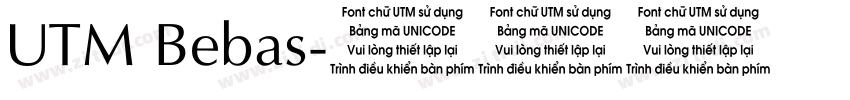 UTM Bebas字体转换